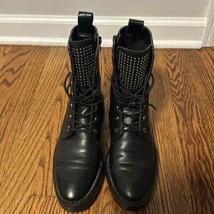 Zara Black Combat & Moto Boots